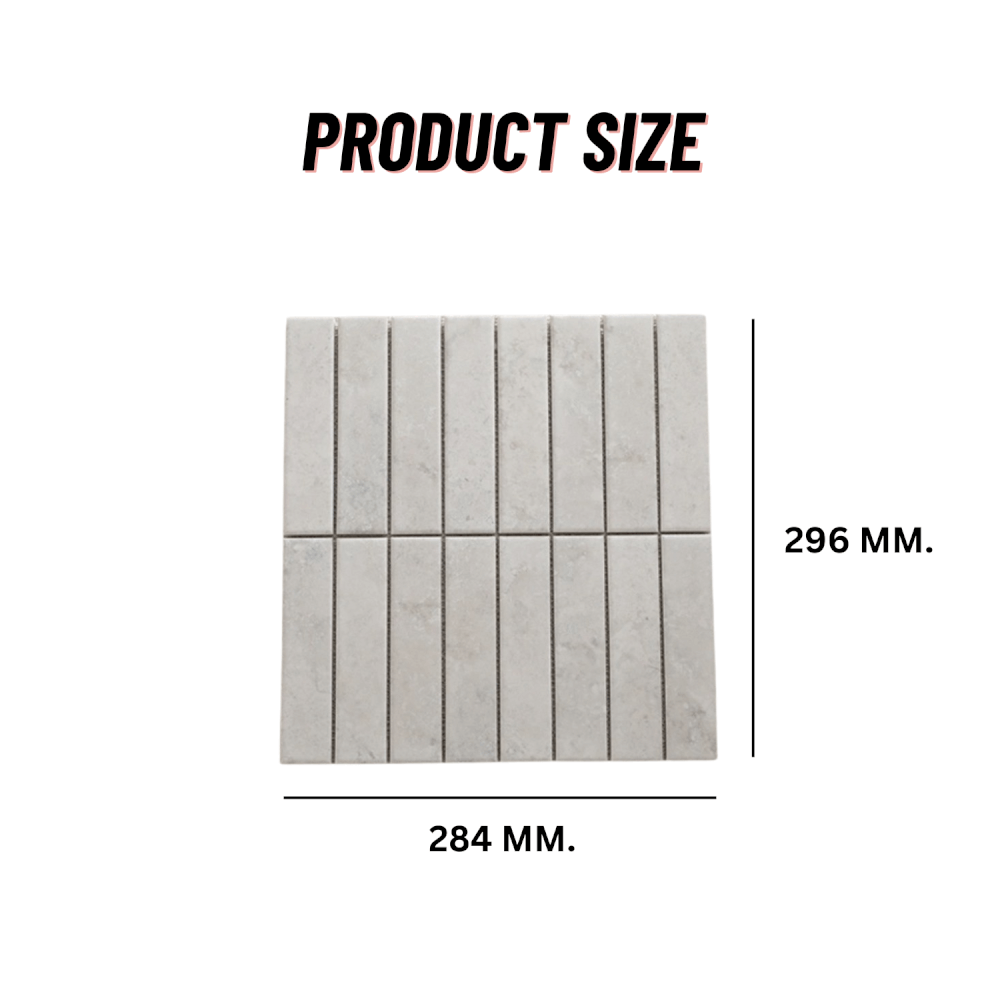 โมเสคเซรามิค TIMELESS TILES รุ่น RAWRY 28.4X29.6 ซม. สีเทาอ่อน CLASSIC GRAY สไตล์ลอฟต์